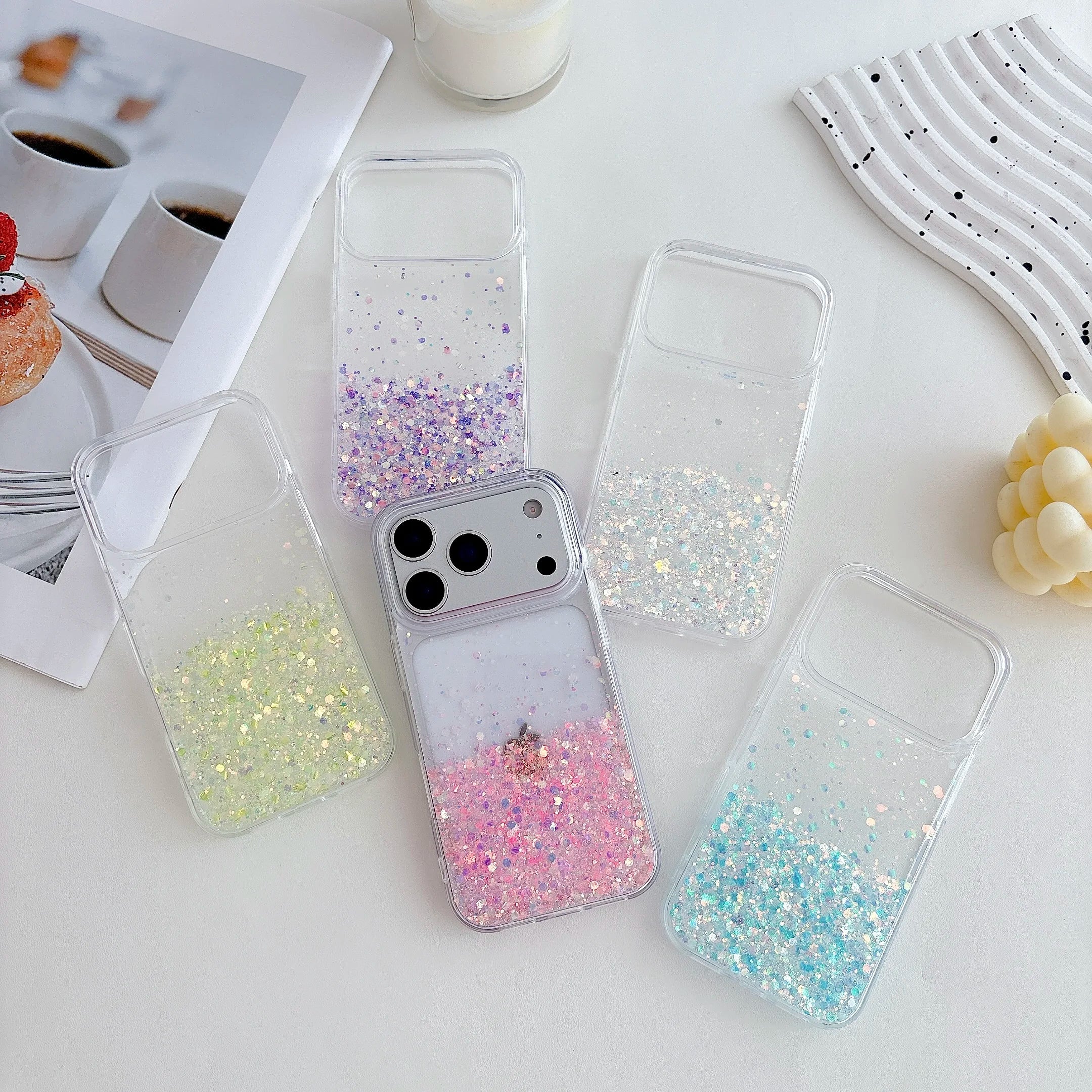Luminous Glitter Silicone Neon Transparent iPhone Case