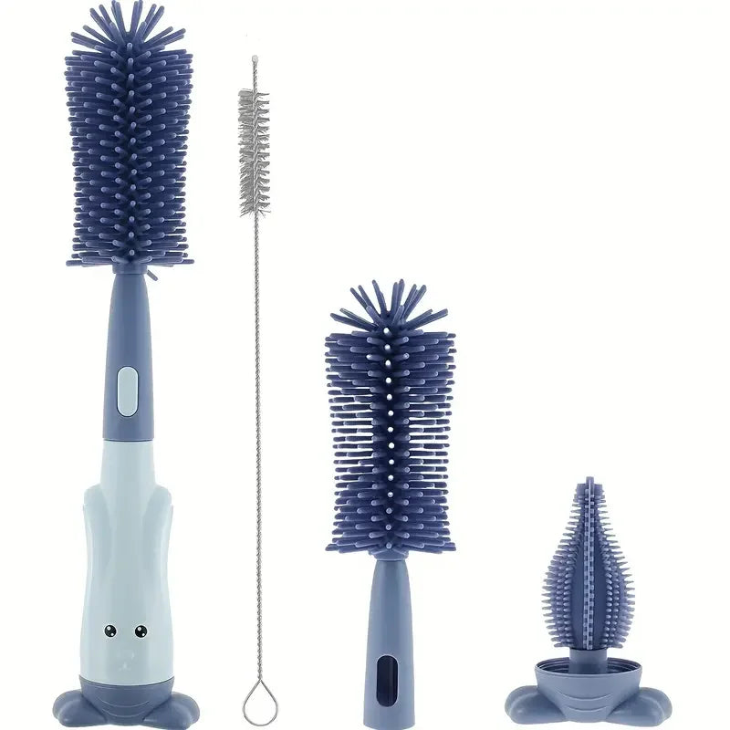 Silicone Bottle Brush Set Three in One Cup Straw Nipple Brush