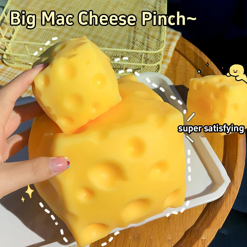 Slow Rebound Cheese Squishy – Stress Relief Squeeze Toy for Relaxation & Fun