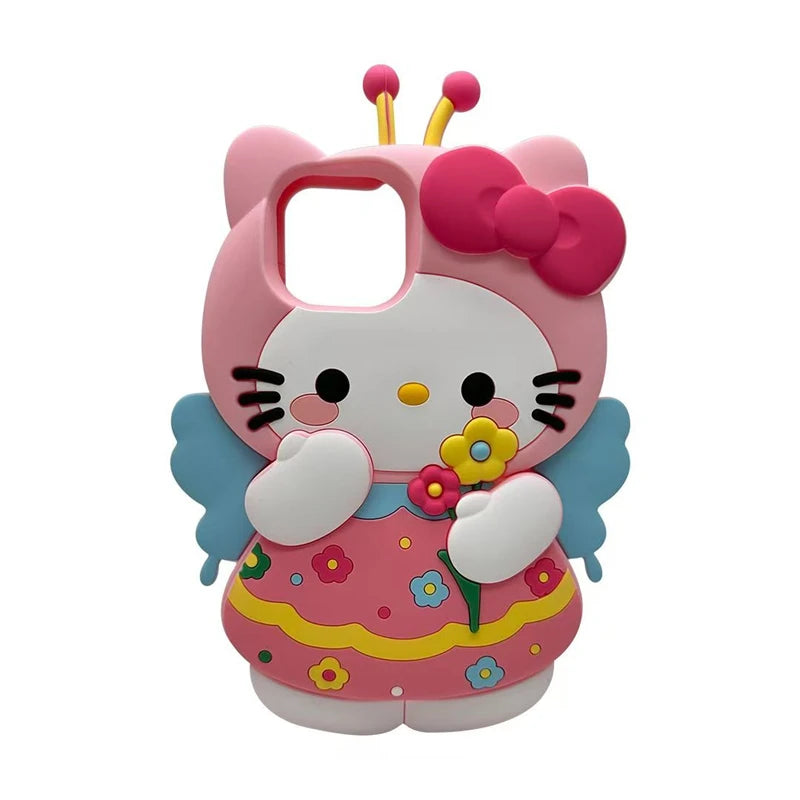 Hello Kitty 3D Cartoon Bow iPhone Case