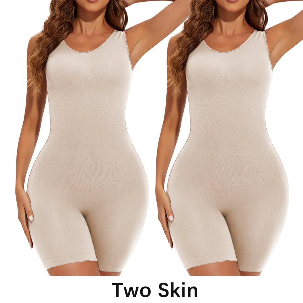 Women’s Seamless Full Coverage Shapewear Bodysuit Thigh Slimming Body Shaper
