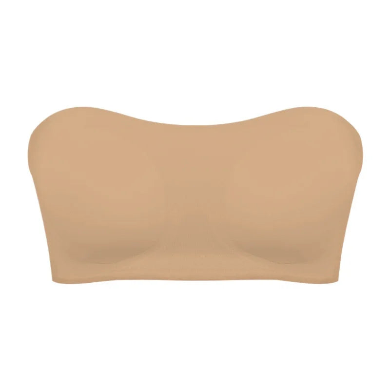 Women Strapless Push Up Bra Seamless Anti Slip Invisible Tube Top