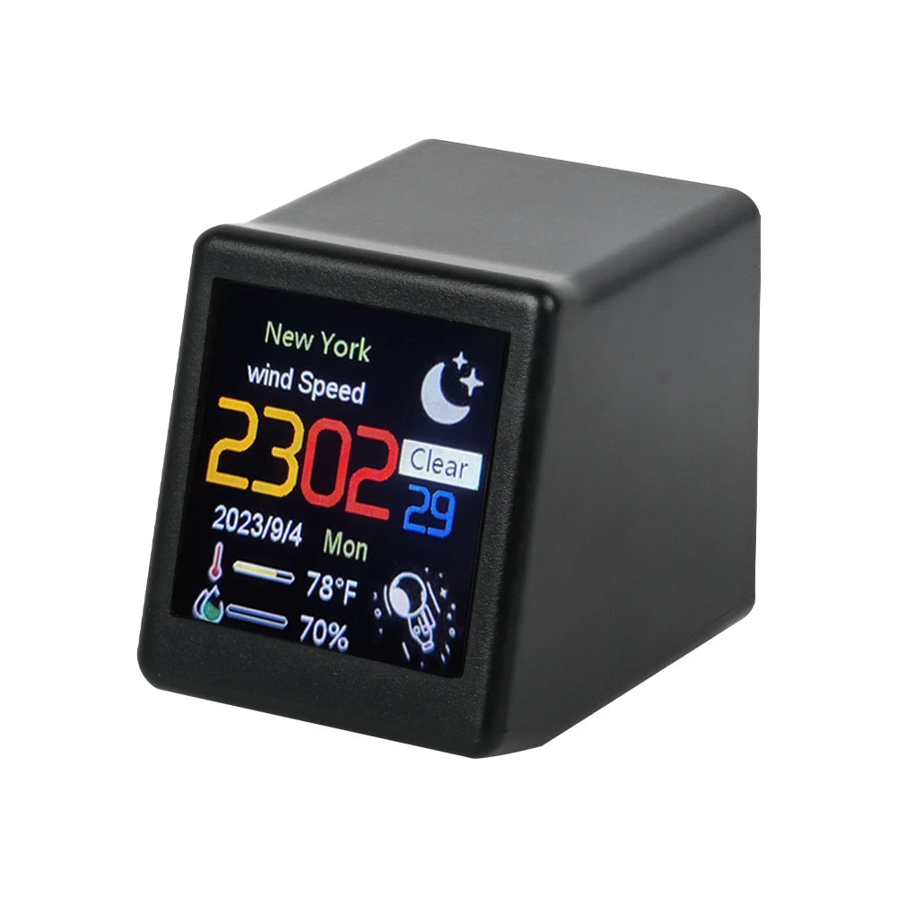 Smart Weather Clock WiFi Digital Photo Frame Animation Display Desktop Decor