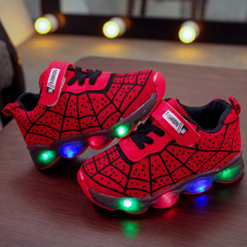 Kids Spider Hero Mesh Sneakers Breathable Anti Slip Casual Shoes