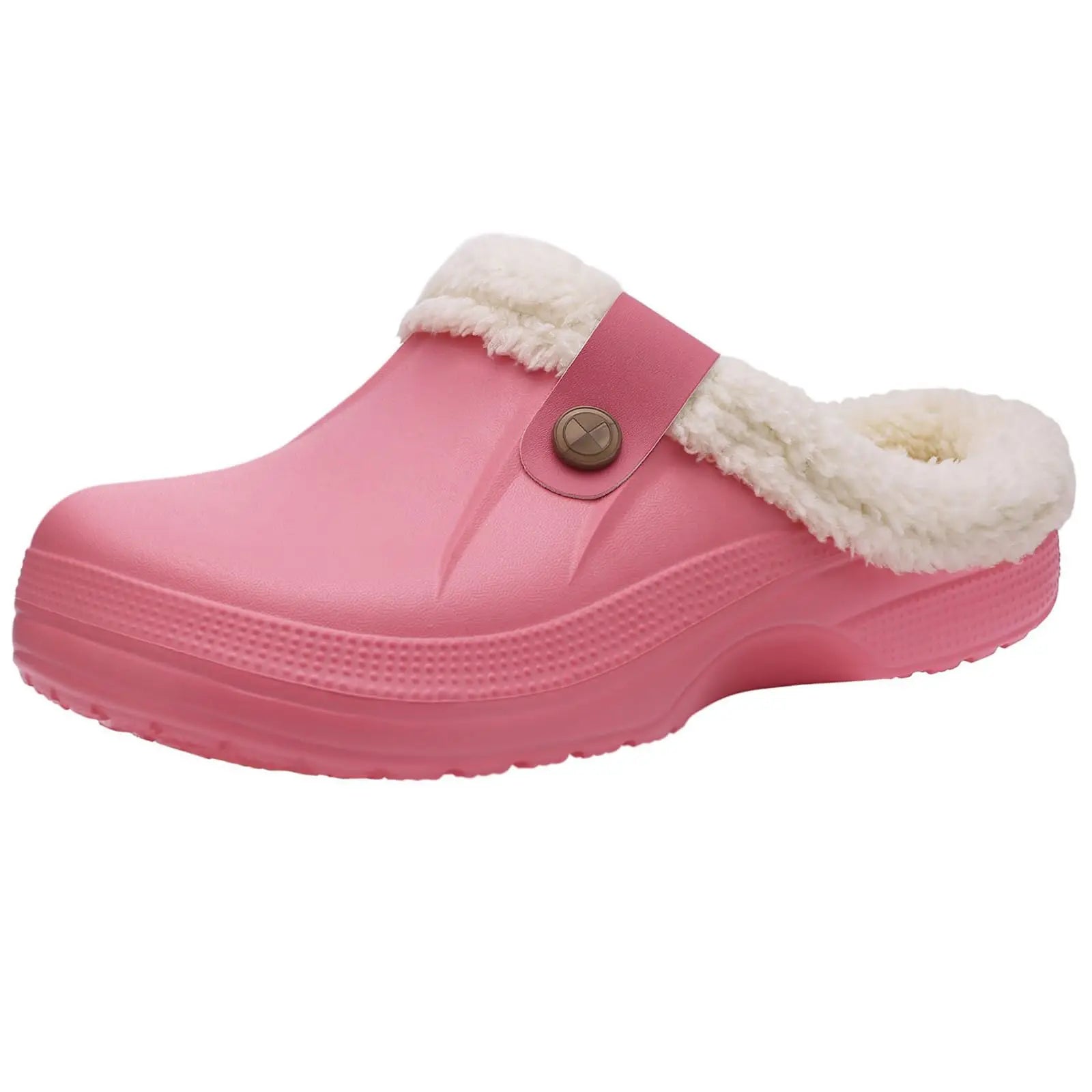 Fleece Lined Clogs Waterproof Winter Slippers Unisex EVA Anti-Slip Cozy Indoor Outdoor Shoes