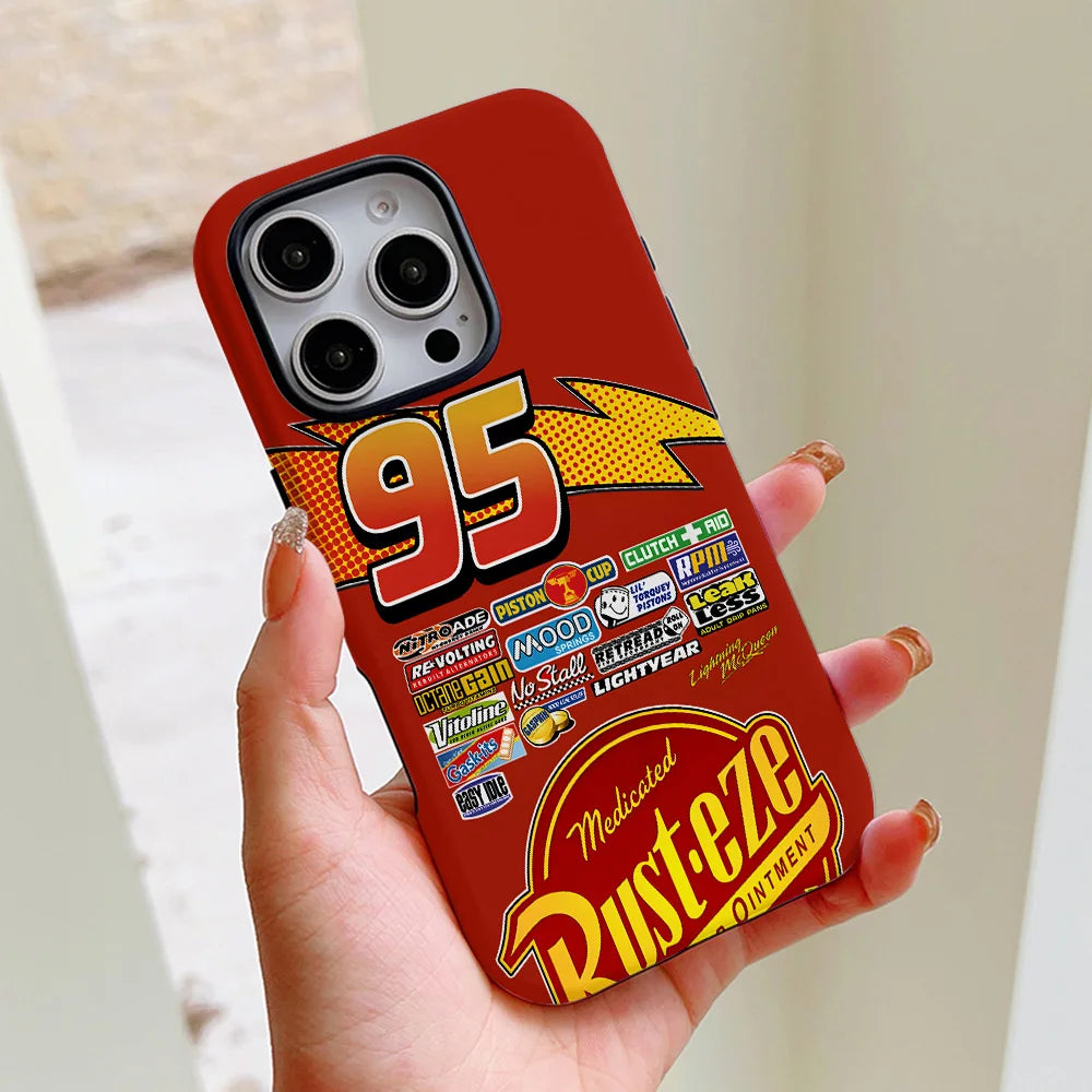 Cars Lightning McQueen 95 Double Layer Shockproof iPhone Case