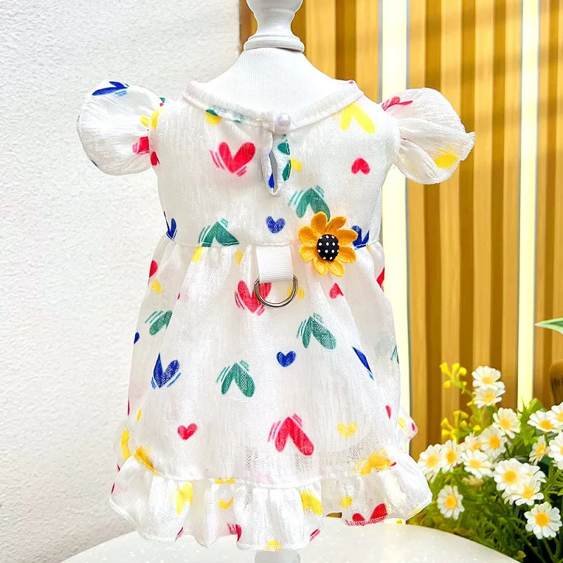 Cute Polka Dot Pet Dress Summer Puppy Skirt for Small Dogs and Cats