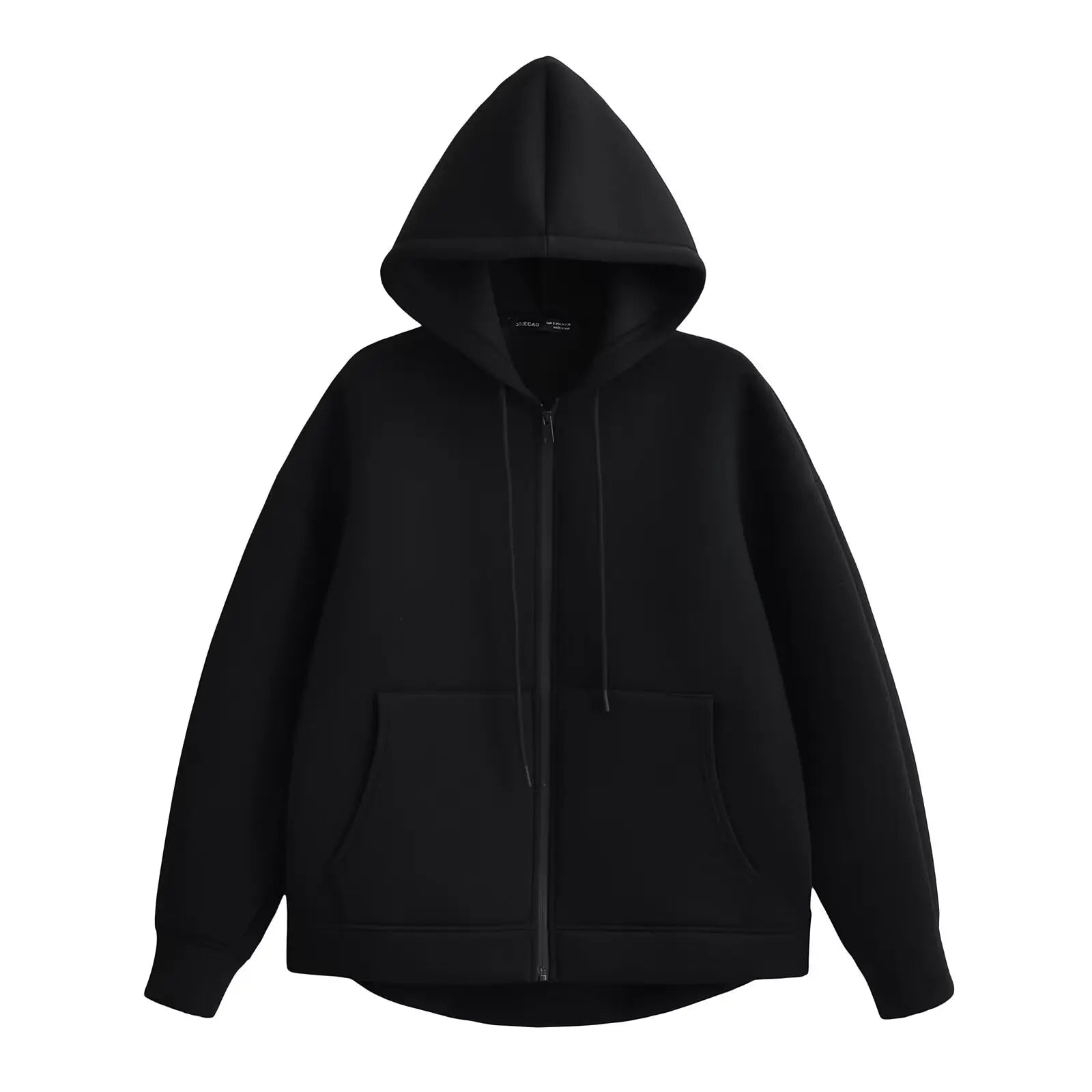 Women Oversize Zip Up Hoodie Jacket High Street Loose Sweatshirt Coat