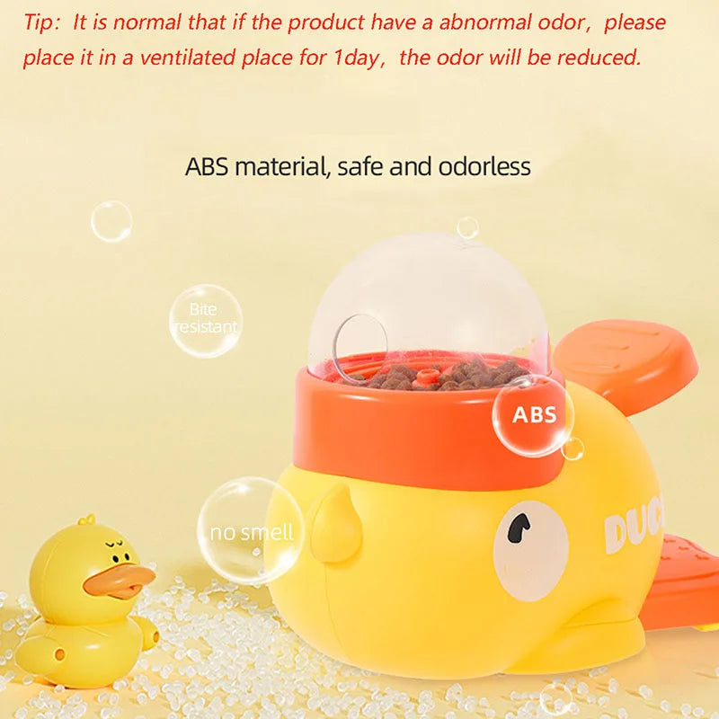 Interactive Duck Puzzle Pet Feeder Anti Slip Slow Feeding Toy for Dogs and Cats
