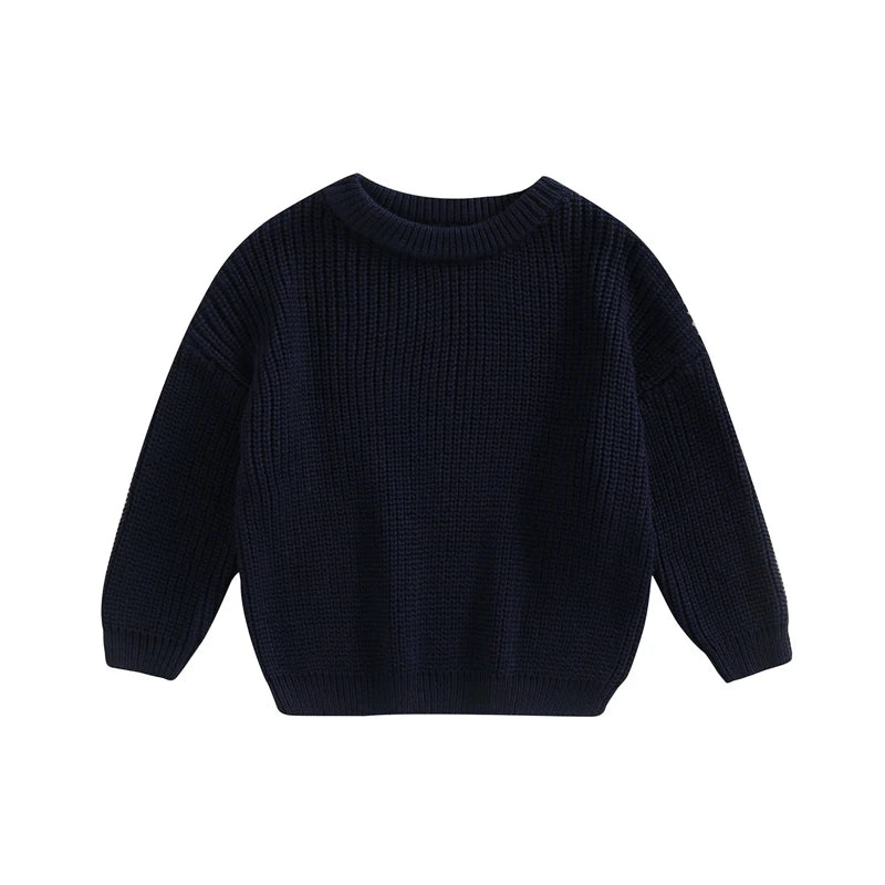 Baby Knit Sweater Long Sleeve Cotton Pullover for Newborns 0–9 Months