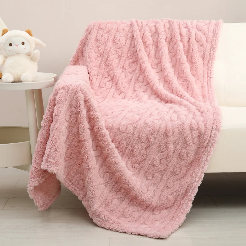 Baby Coral Fleece Blanket Ultra Soft Warm Nursery Bedding