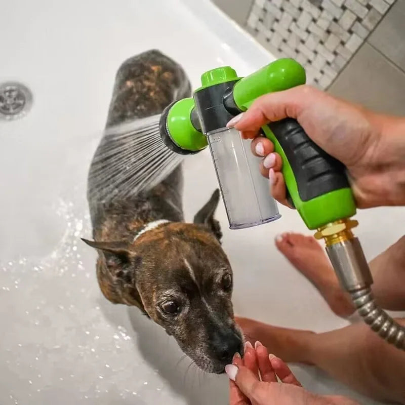 Pet Shower Sprayer Hose 3 Mode Adjustable Dog Bath Nozzle Foam Cleaning Tool