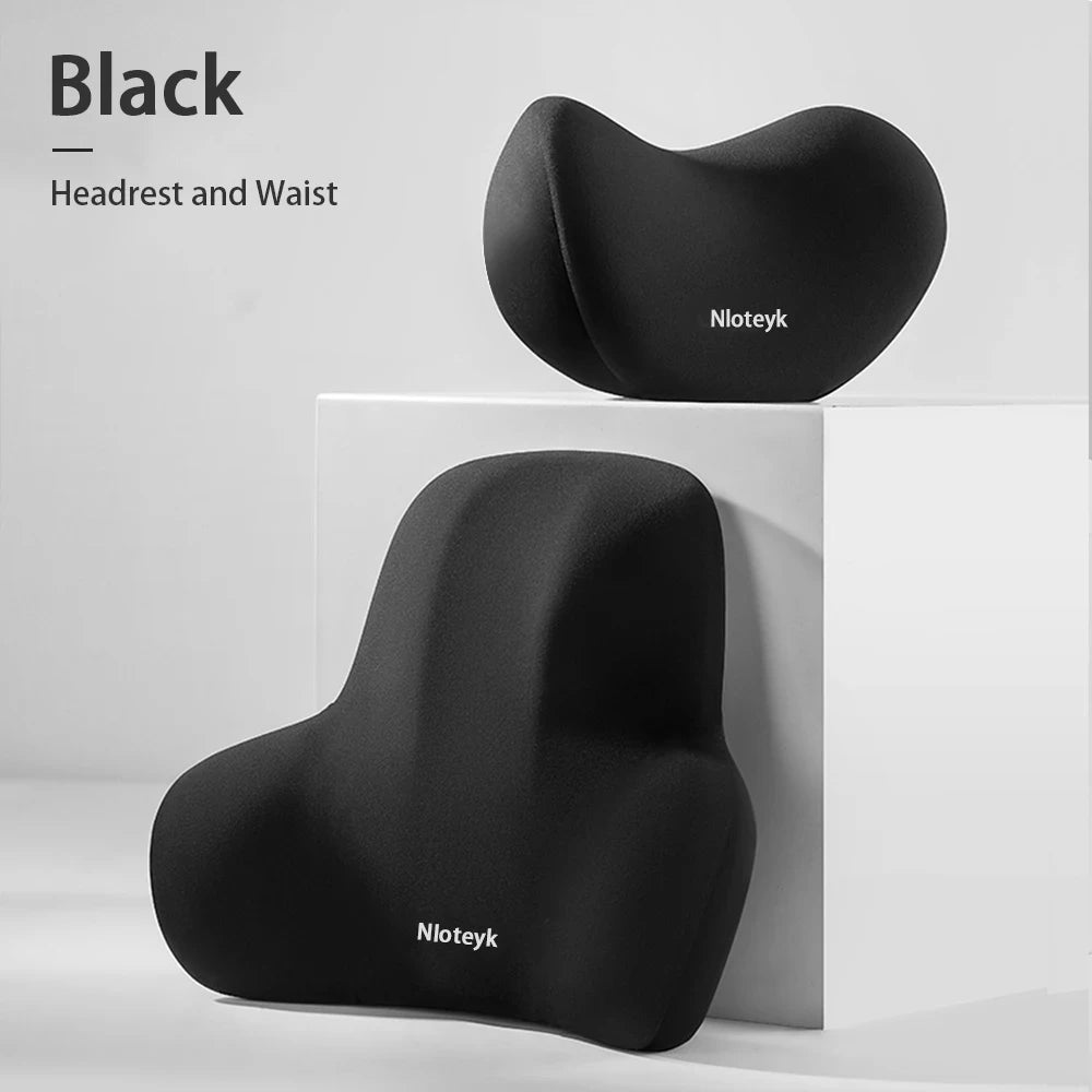 Memory Foam Car Neck Pillow Lumbar Support Headrest Cushion for Driving Comfort