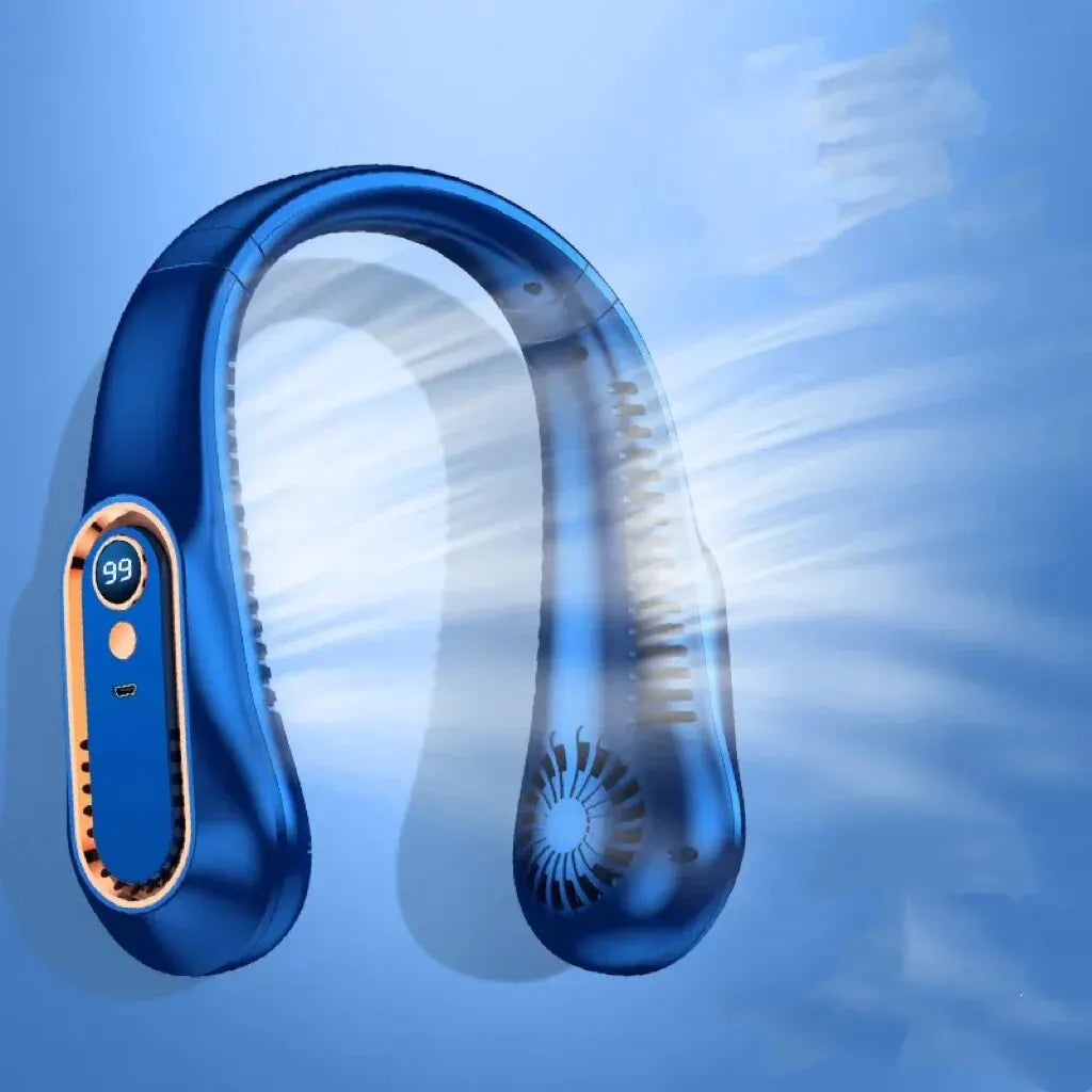 Hands-Free Neck Fan – Rechargeable Portable Personal Fan with Digital Screen