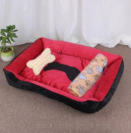 Warm Square Dog Bed for Small Medium Large Dogs and Cats