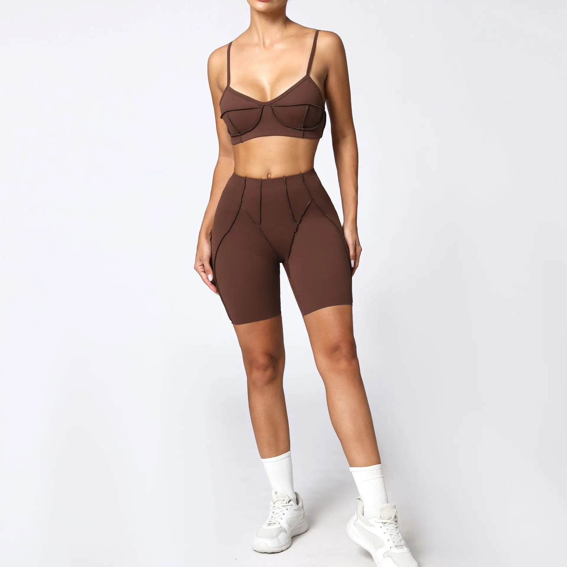 Women Seamless Yoga Set High Waist Hip Lifting Gym Sports Bra & Leggings Suit