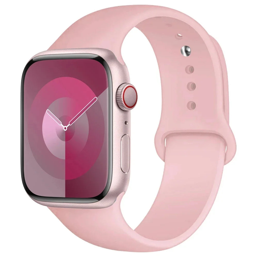 Silicone Apple Watch Band – Sport Strap Replacement for Apple Watch Series 3–9, SE & Ultra