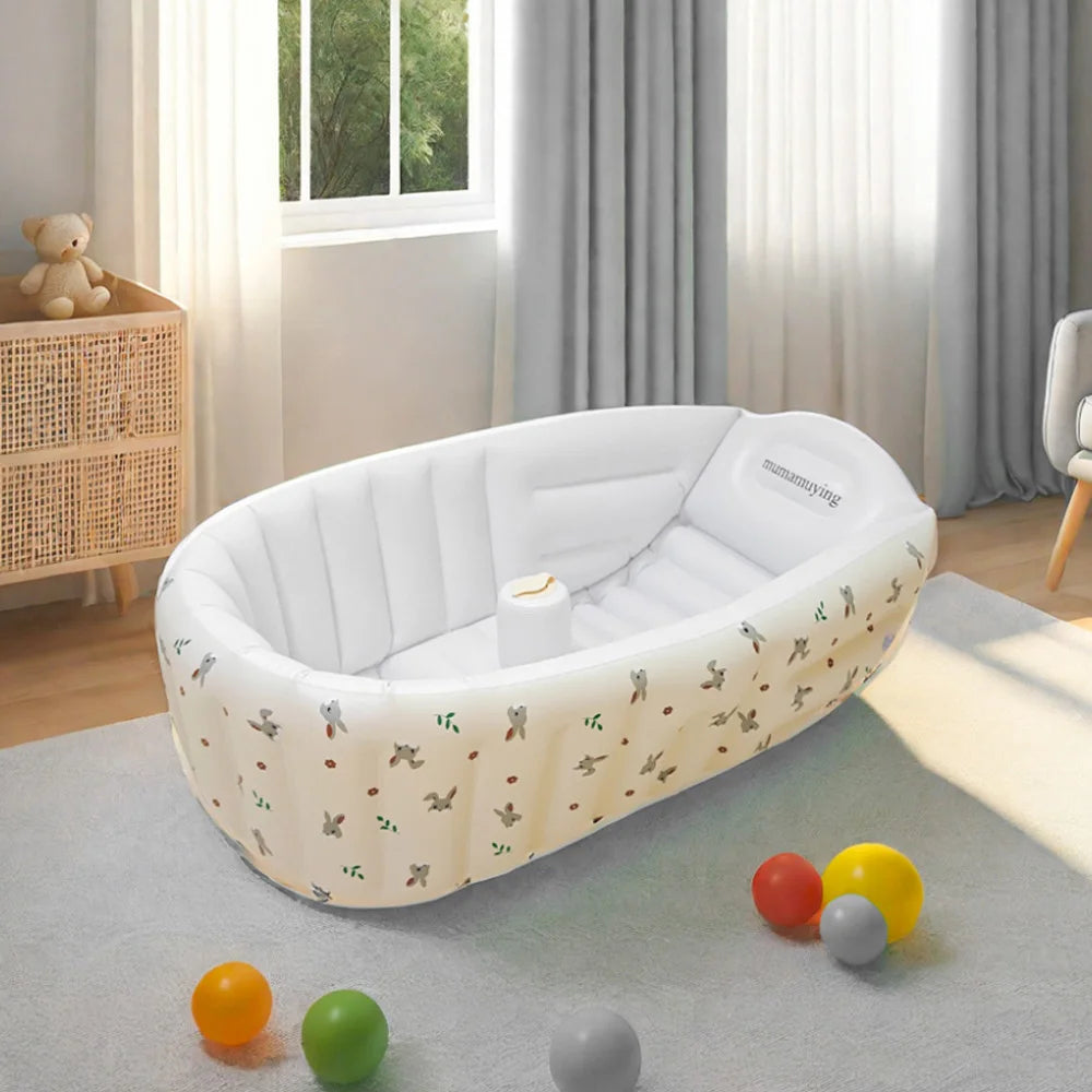 Inflatable Baby Swimming Pool Portable Animal Bathtub Newborn Kids Outdoor Tub
