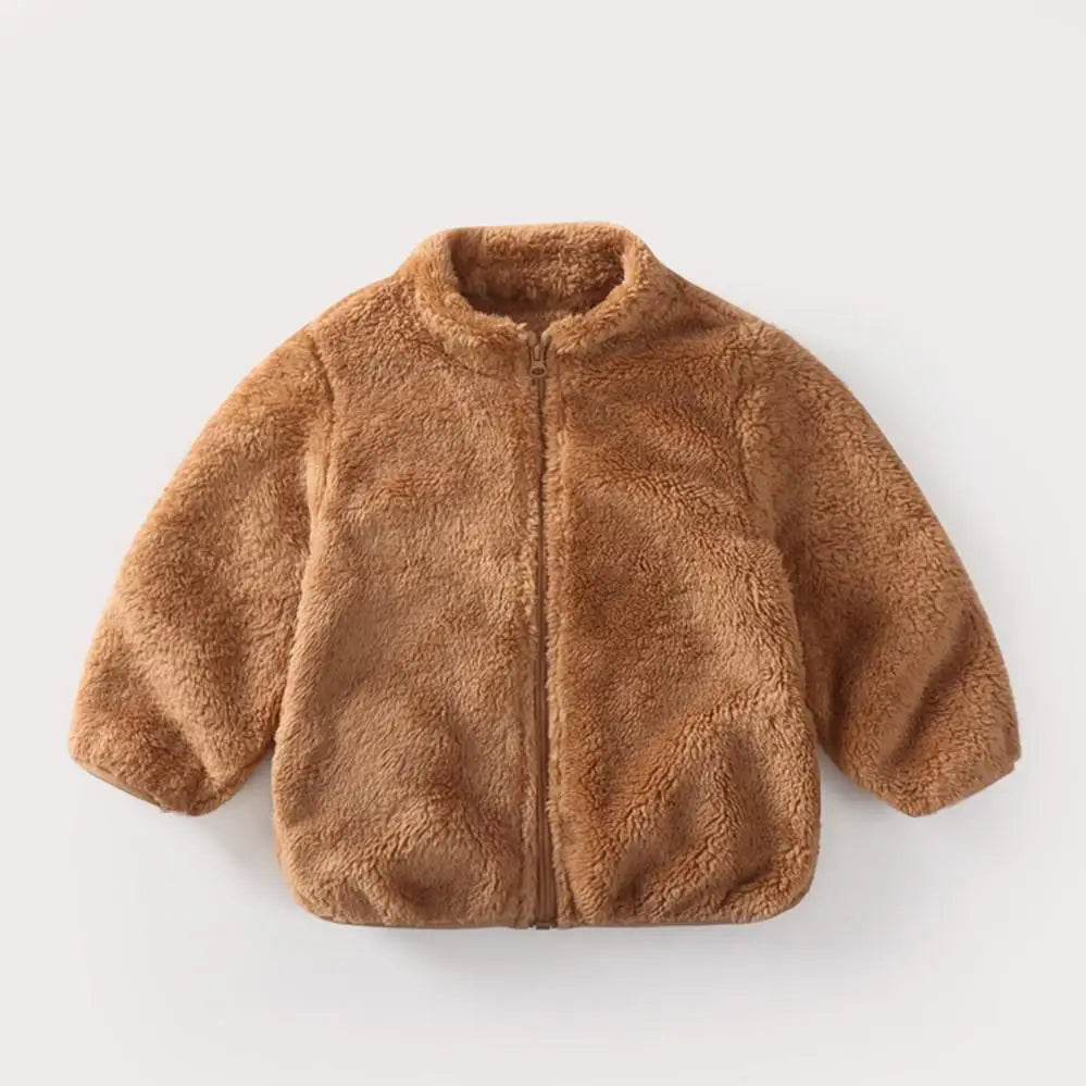 Kids Warm Plush Coat for Baby Boys and Girls