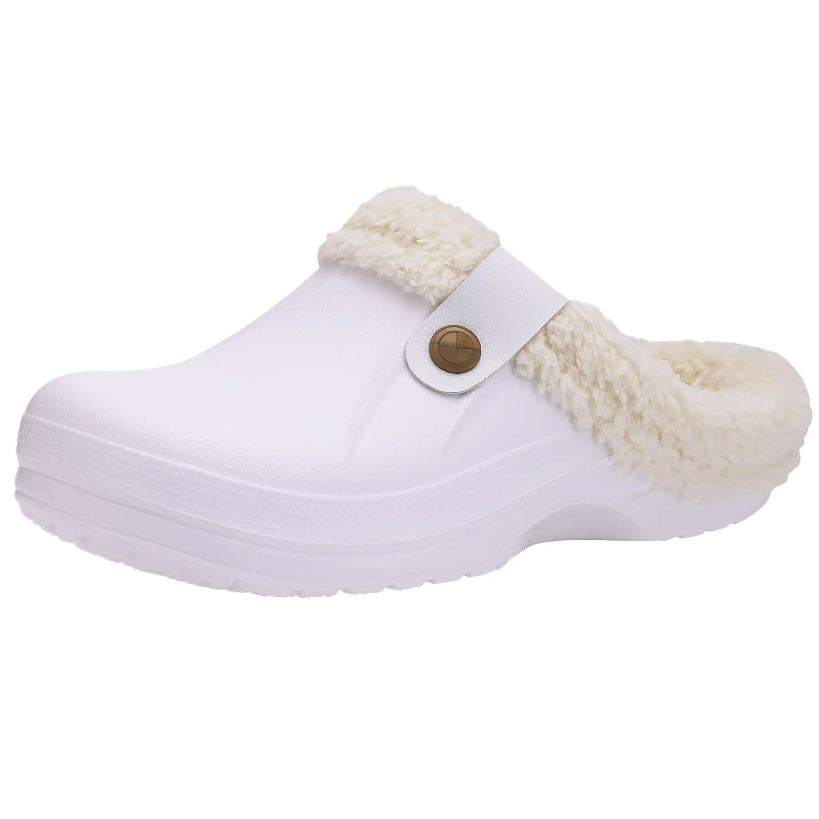 Fleece Lined Clogs Waterproof Winter Slippers Unisex EVA Anti-Slip Cozy Indoor Outdoor Shoes