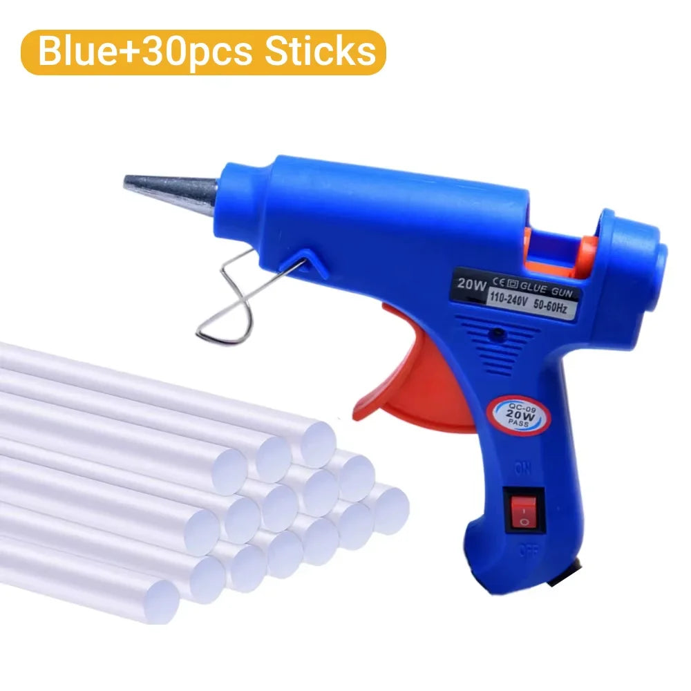 Mini Hot Glue Gun 20W – DIY Craft & Repair Tool with Glue Sticks