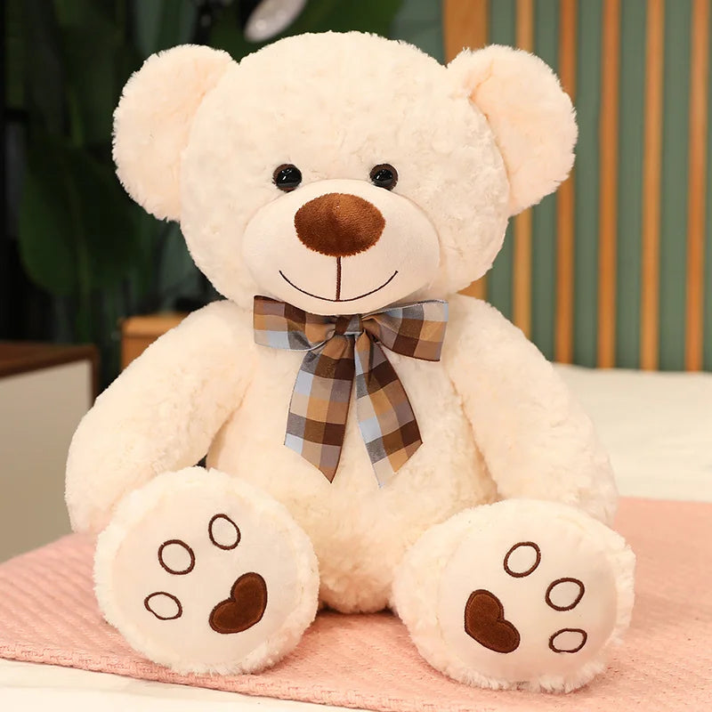 Classic Bow Tie Teddy Bear Plush Toy for Kids Girls Gift