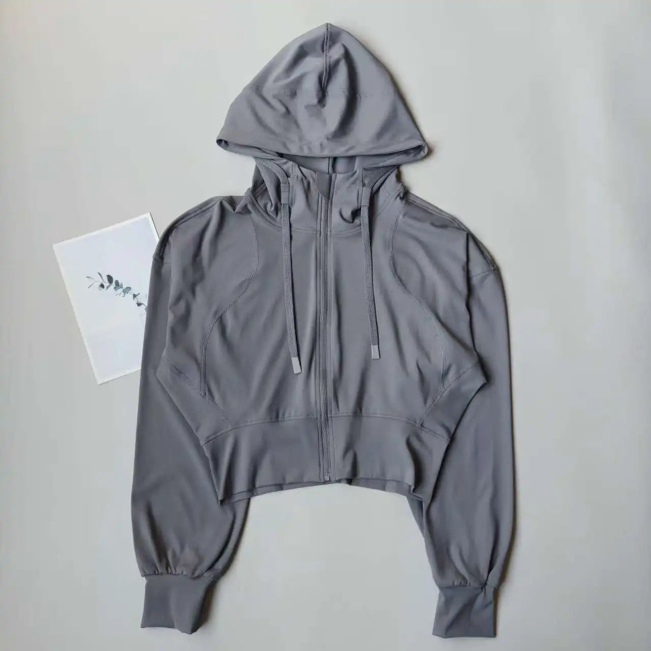 Women’s Hooded Quick Dry Sports Jacket Long Sleeve Running Yoga Cardigan