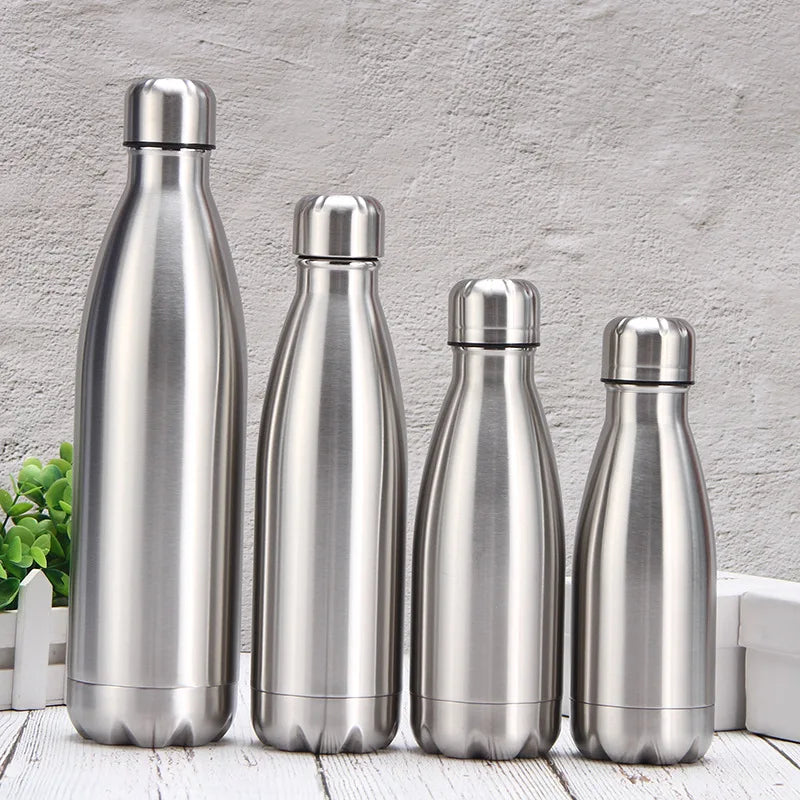 Stainless Steel Water Bottle 500ml–1000ml – Insulated Leakproof Thermo Bottle for Travel, Gym & Outdoor