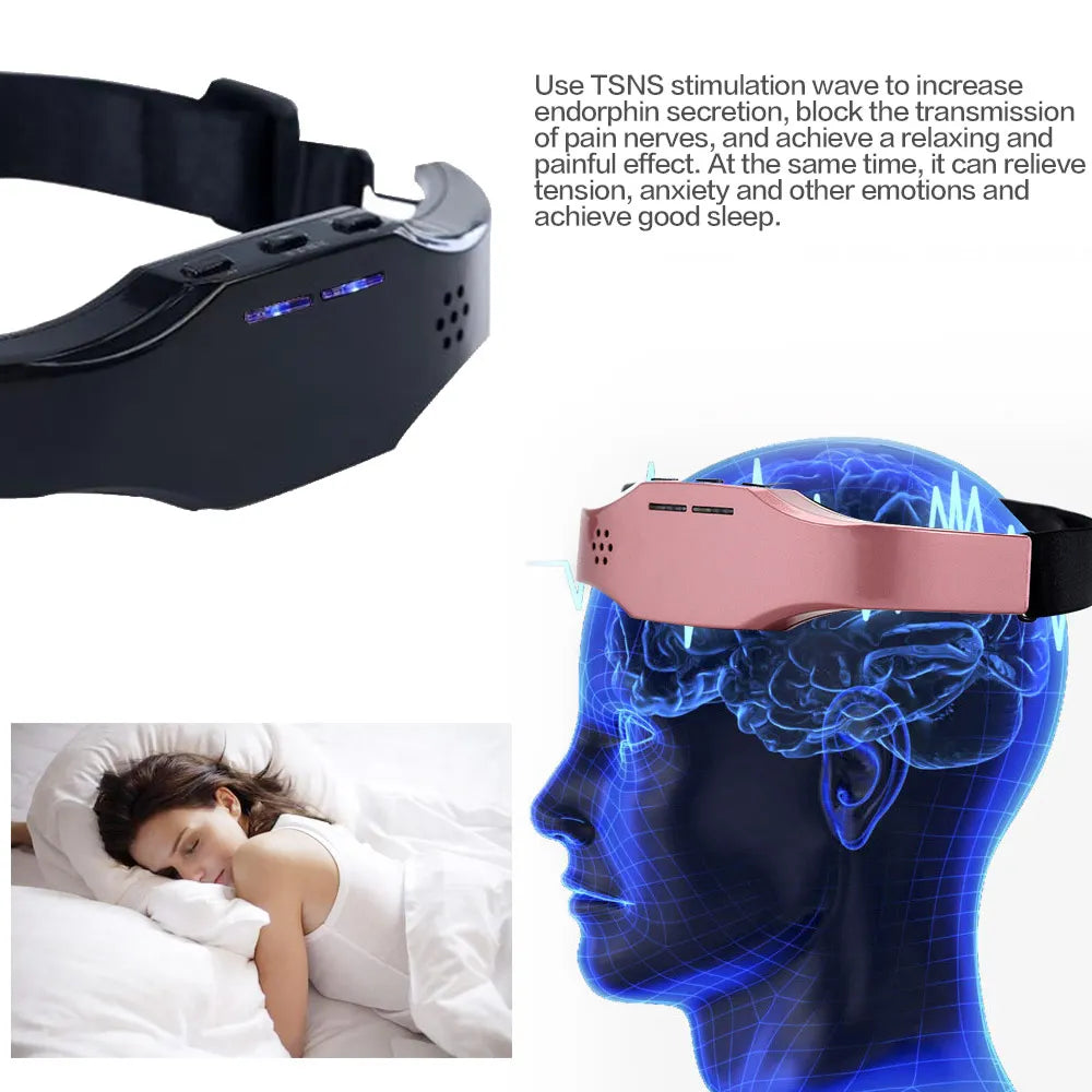 Smart Electric Head Massager Sleep Mask with Relaxation and Stress Relief