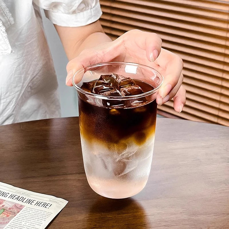 Glass Cup Transparent Mug for Coffee Milk Beer Water 1 6pcs Set