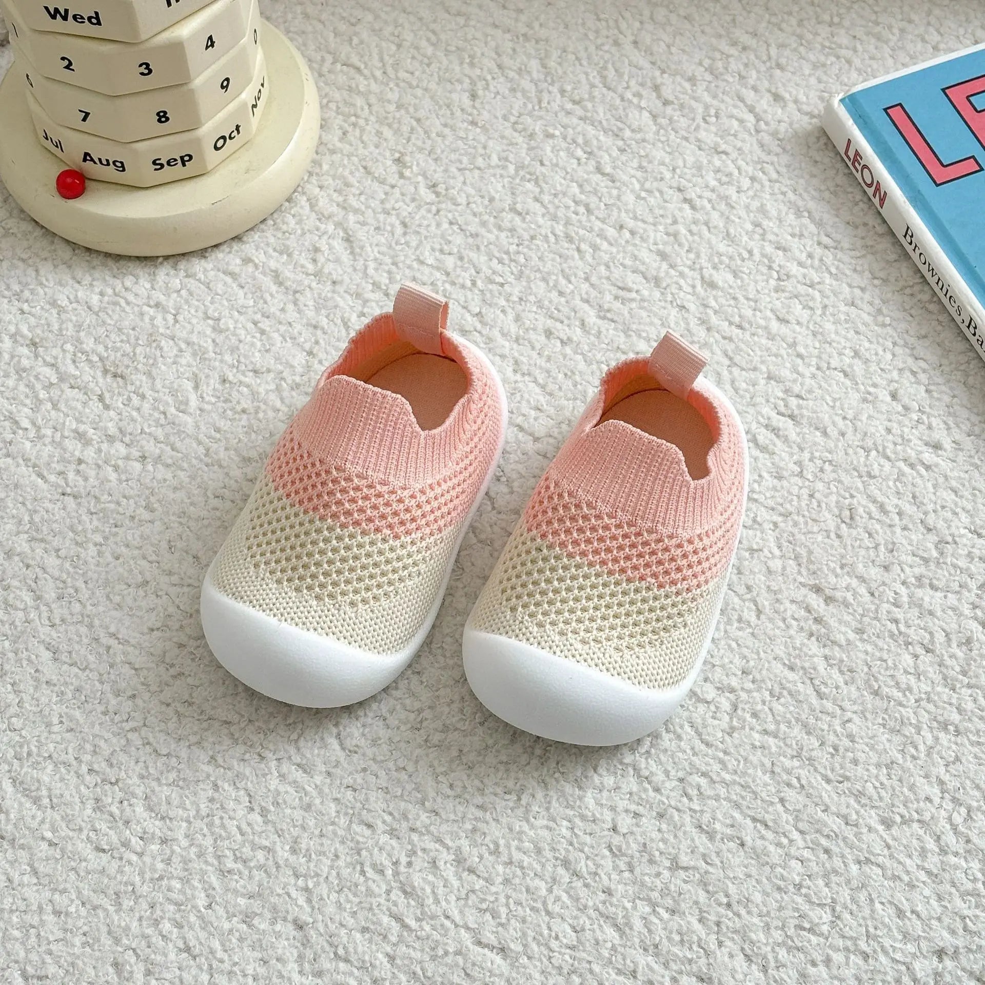 Baby Breathable Sock Shoes Anti Slip Rubber Sole Infant Slippers