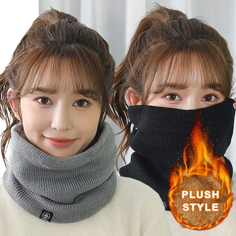 Knitted Neck Warmer Winter Scarf Face Cover for Men Women Outdoor Sport