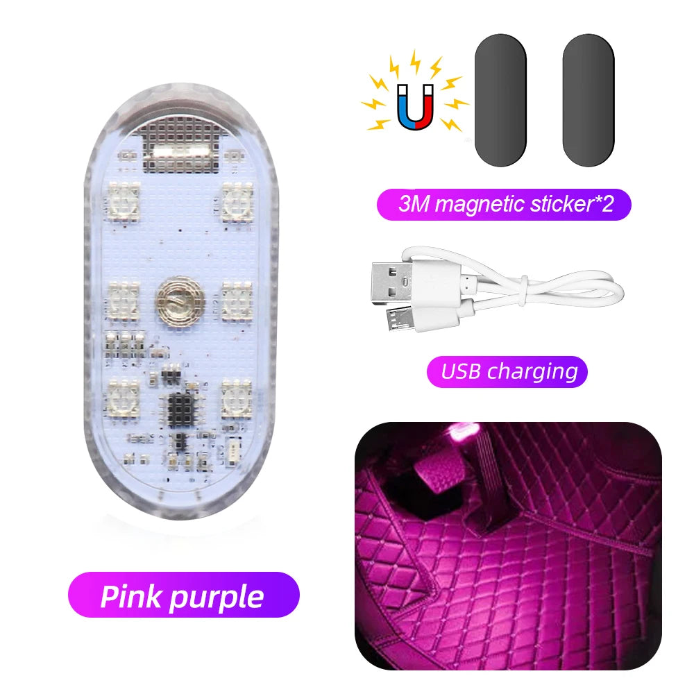 Wireless LED Car Interior Touch Light USB Rechargeable
