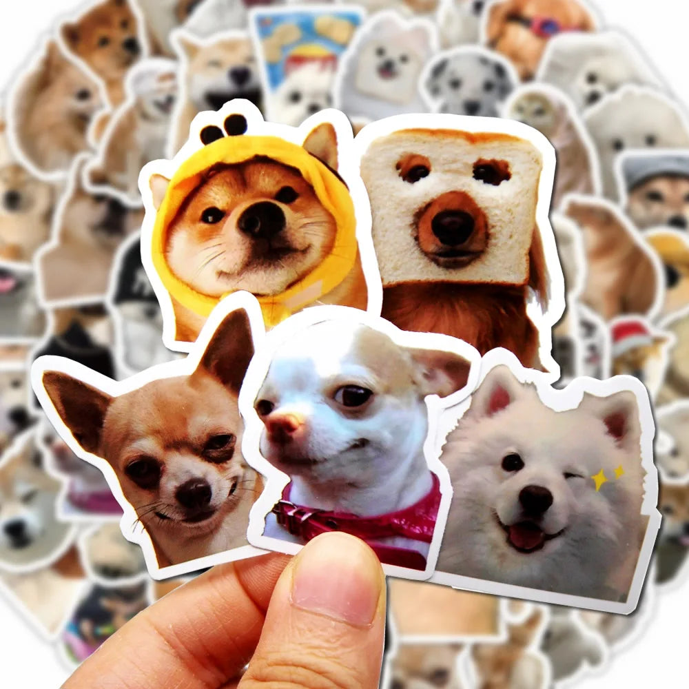 Cute Dog Stickers Pack – Waterproof Cartoon Puppy Decals for Laptop, Phone & Water Bottle