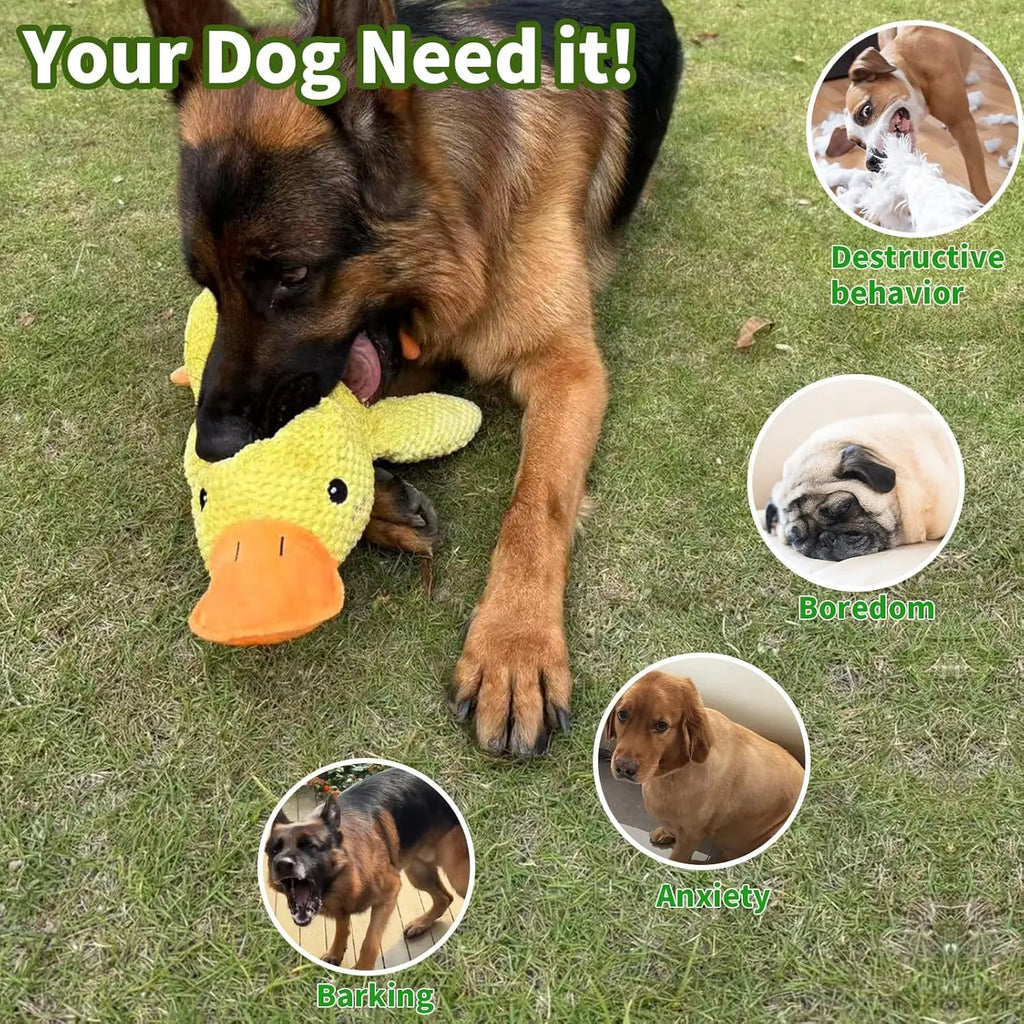 Duck Plush Dog Chew Toy with Quacking Sound