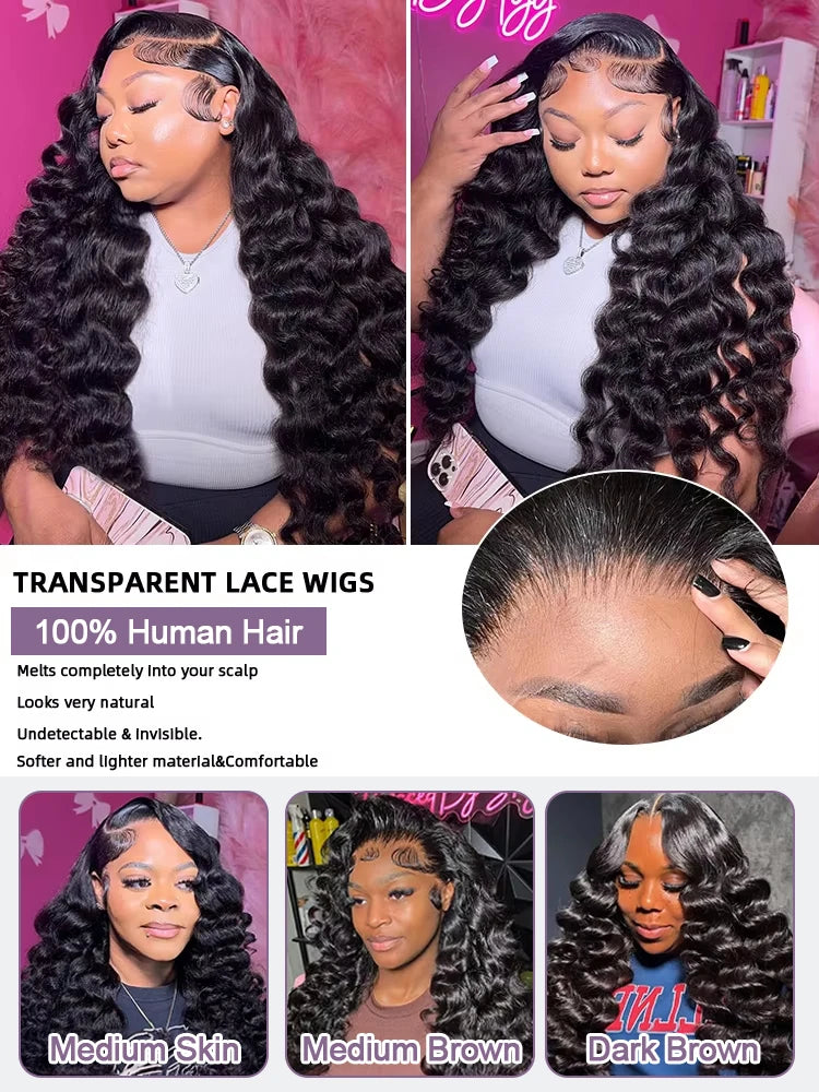 Loose Body Wave Human Hair Wig – HD Lace Front Glueless Wig for Women