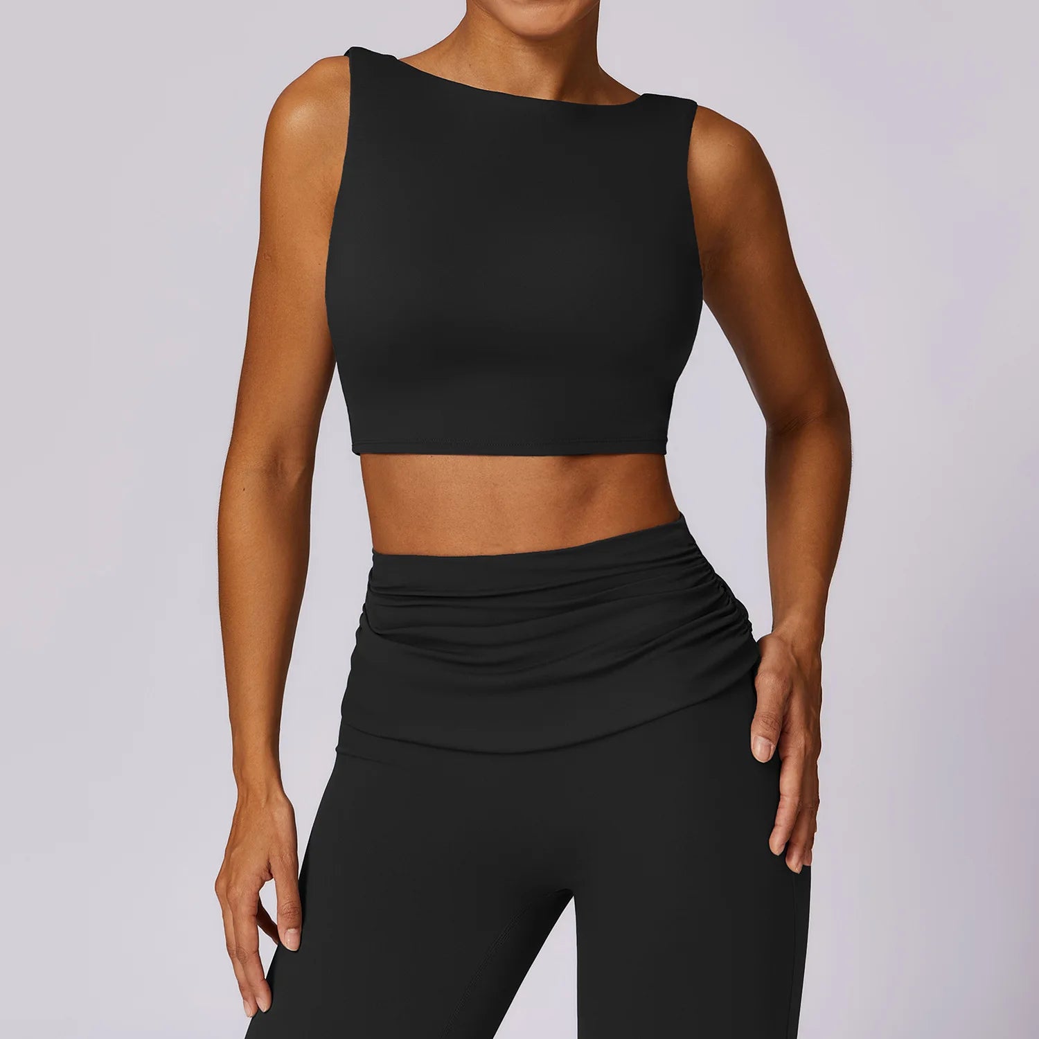 Women’s High Support Open Back Sports Bra with Removable Pads