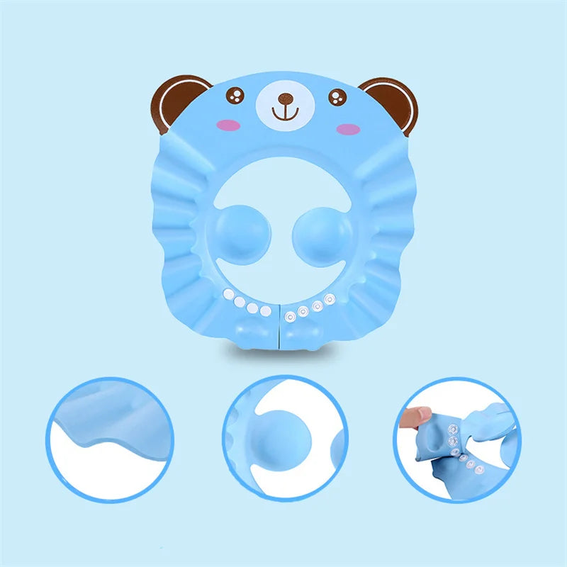 Kids Adjustable Hair Wash Shower Cap for Bath