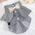 Pet Dog Striped Shirt Summer – Thin Breathable Bowknot Fashion Clothes for Small Dogs