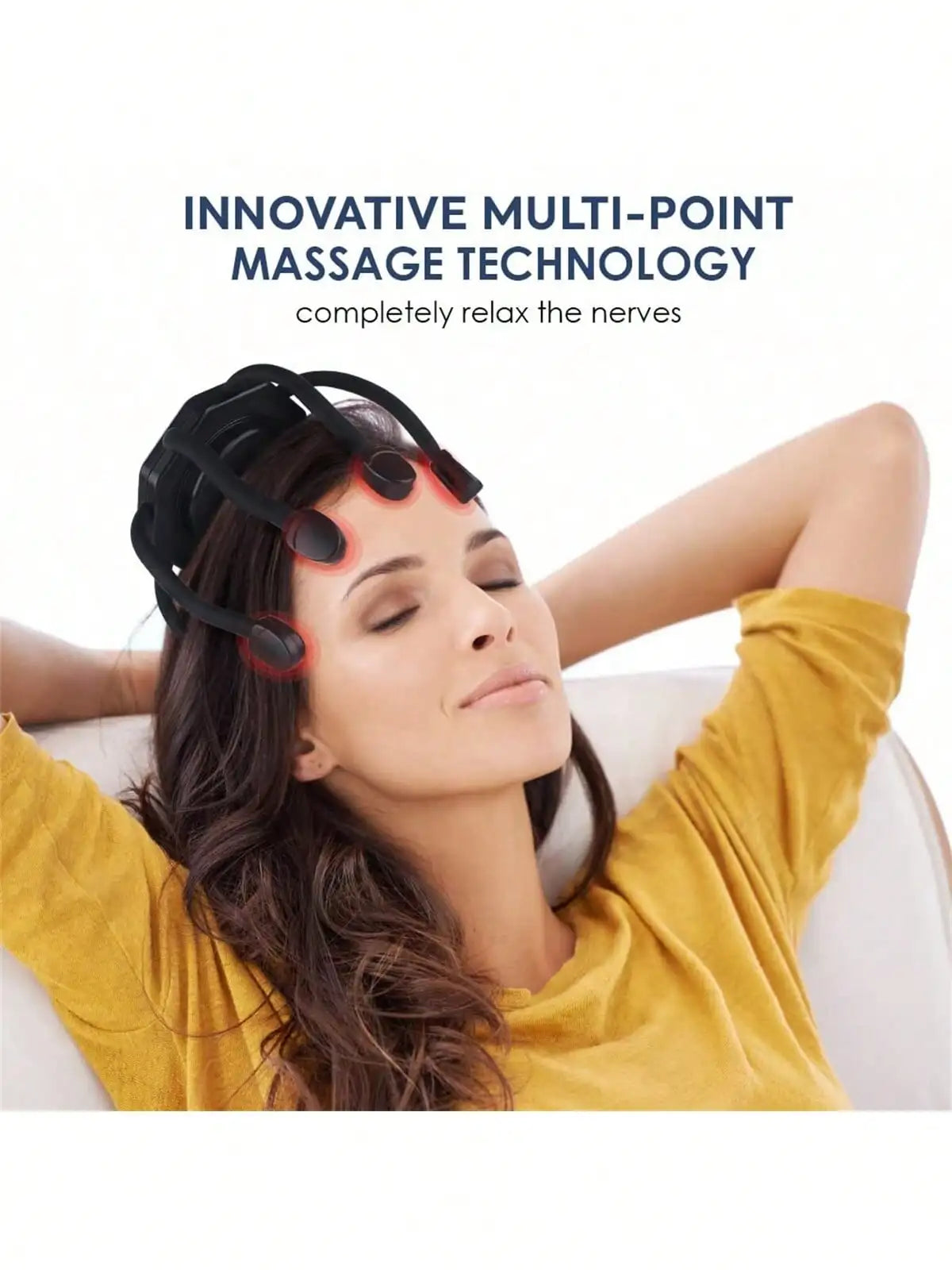 Ultra Scalp Massager Portable Rechargeable Head Massager 360 Degree Vibration Stress Relief