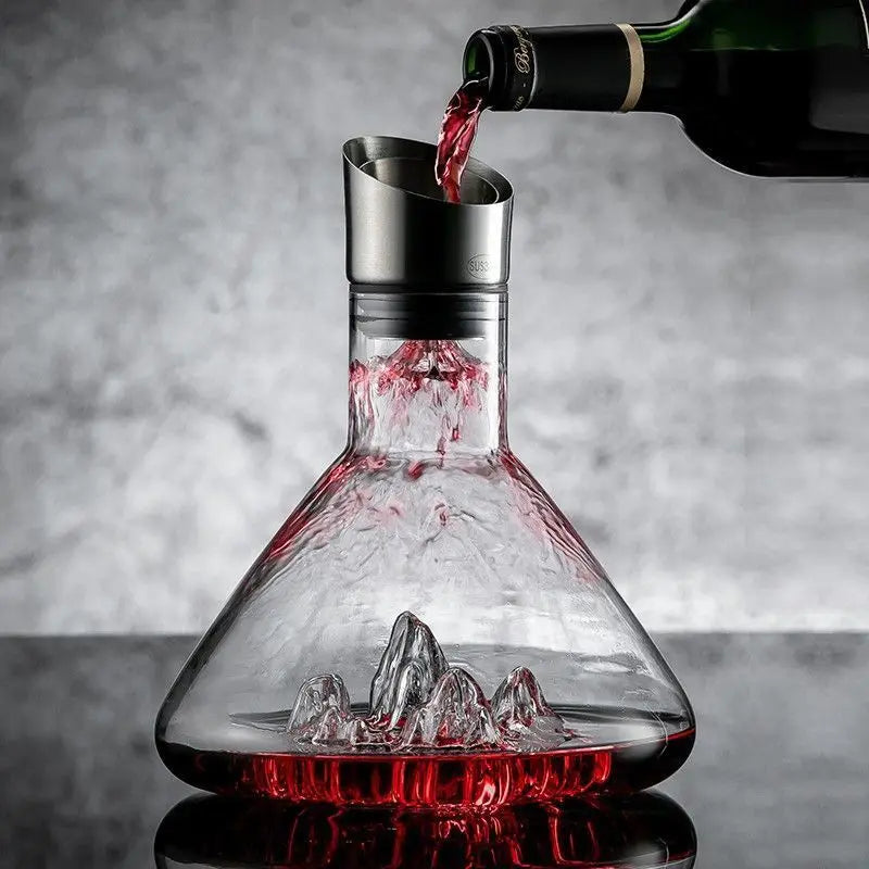 1500ml Crystal Whiskey Decanter Lead Free Glass Wine Carafe Thick Bar Accessory