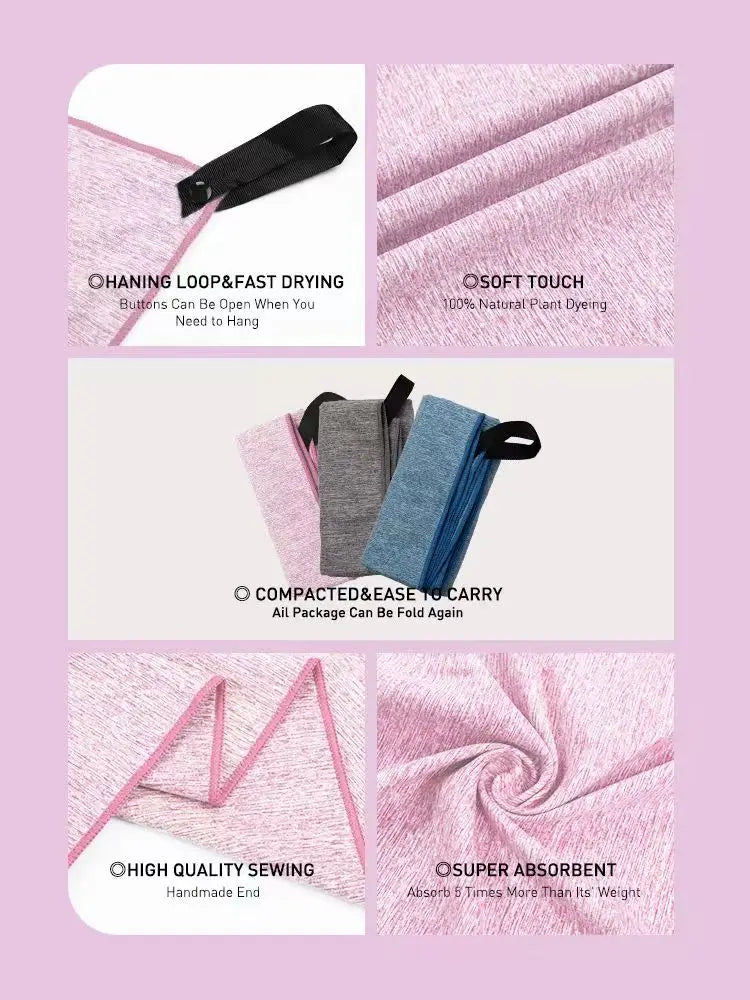 Microfiber Gym Towel Quick Dry Odor Free Absorbent Workout Sweat Towel
