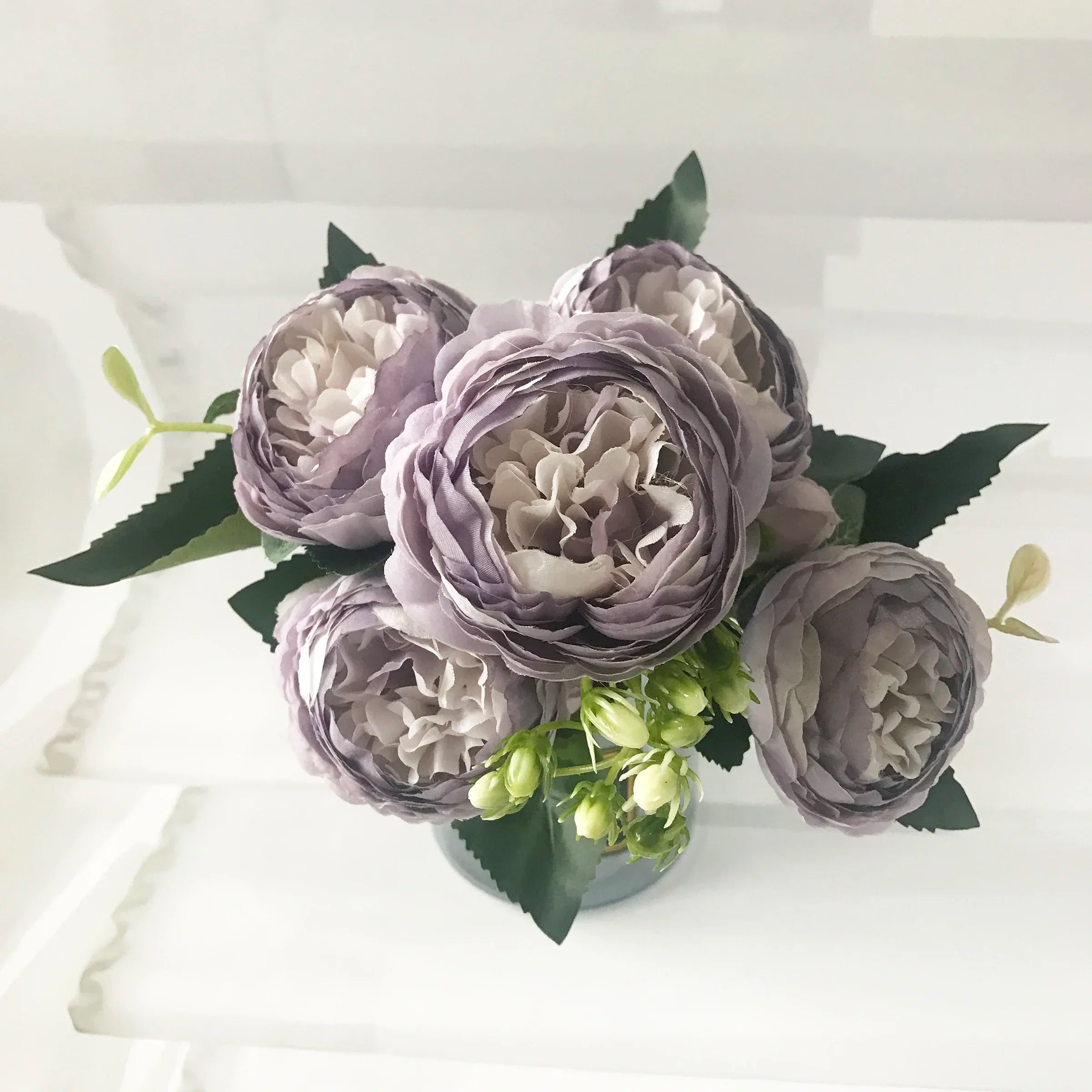 30cm Pink Peony Artificial Flower Bouquet Silk Fake Flowers Home Wedding Decor