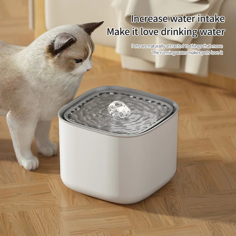 3L Cat Water Fountain Automatic Filter Quiet USB Pet Water Dispenser