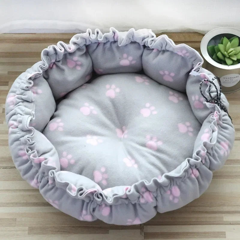 Adjustable Pet Bed Warm Fleece Cat Dog Nest
