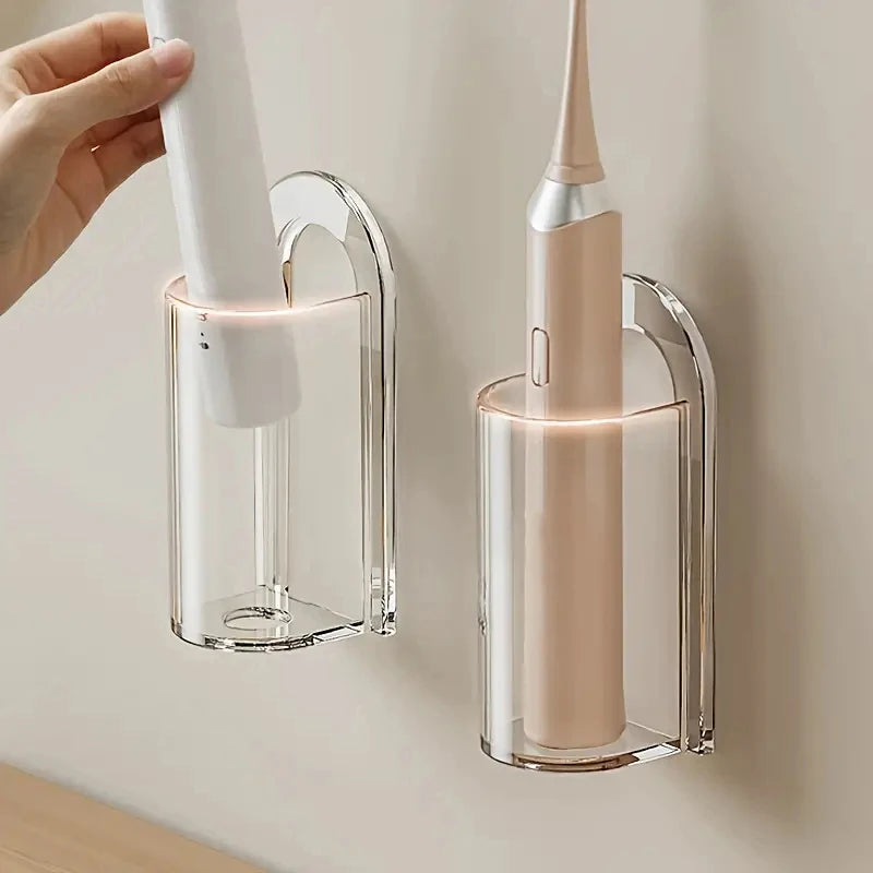Wall Mounted Toothbrush Holder Electric Toothbrush Storage Bathroom Organizer