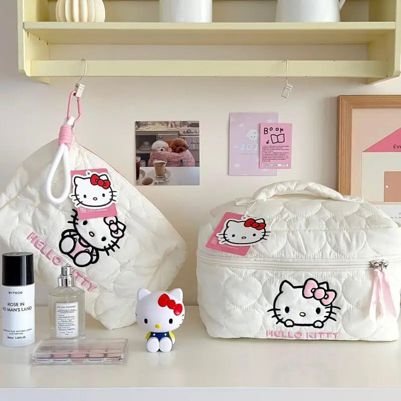 Kitty Makeup Bag Waterproof Travel Toiletry Organizer Cosmetic Case