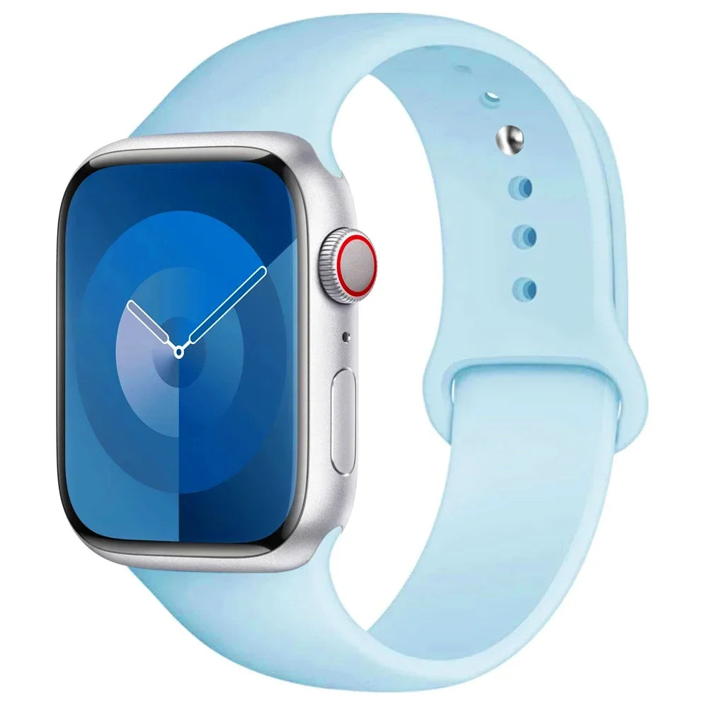 Silicone Apple Watch Band – Sport Strap Replacement for Apple Watch Series 3–9, SE & Ultra