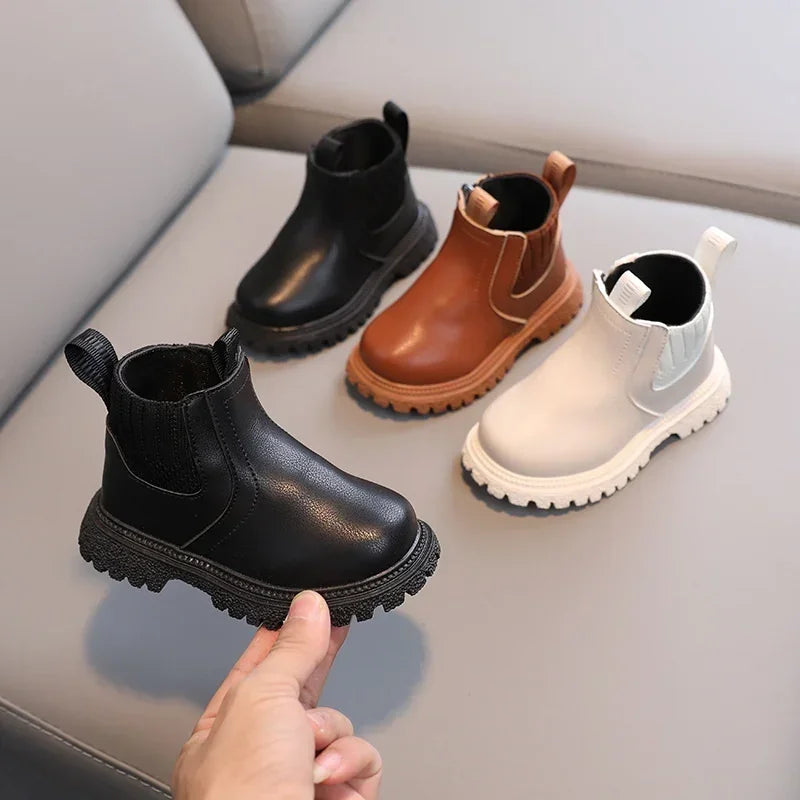 Kids Autumn Winter Short Boots for Boys and Girls