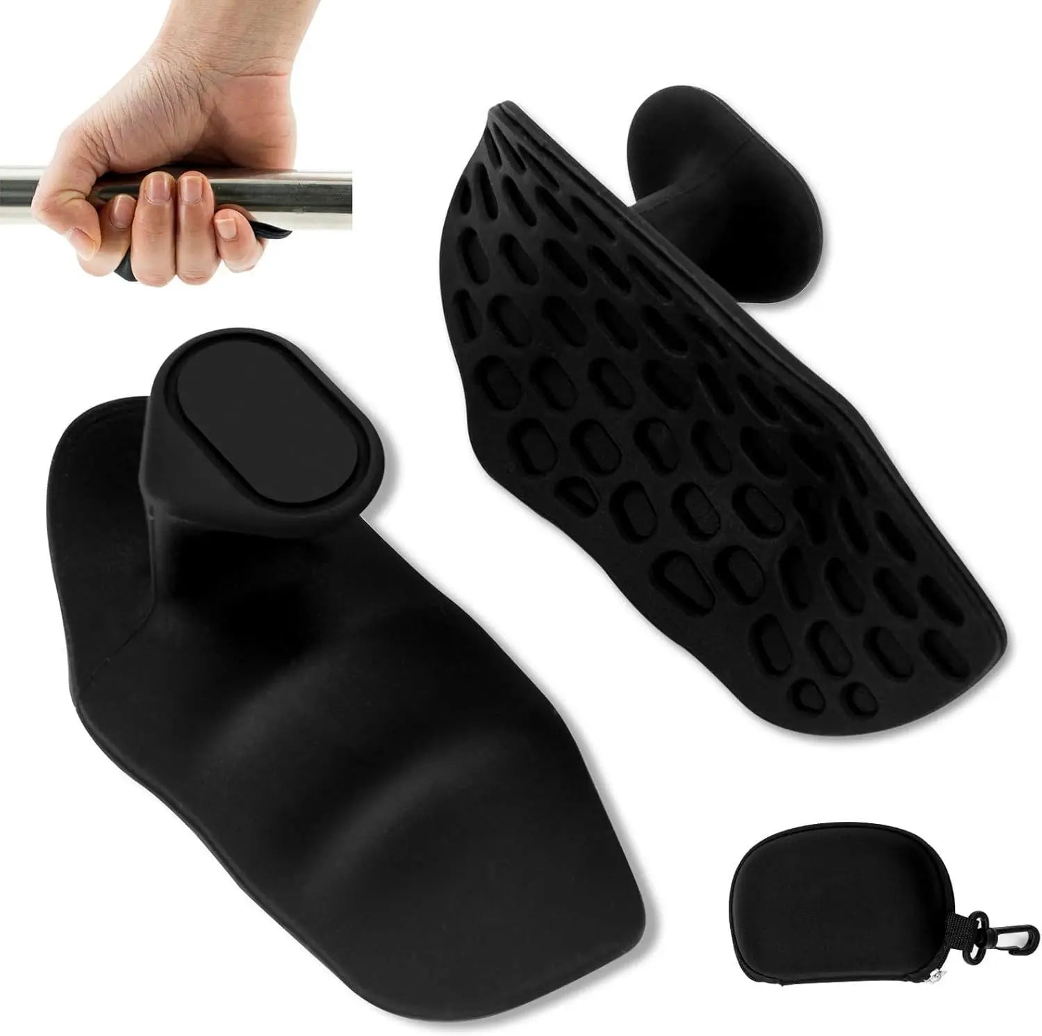 Silicone Gym Gloves Grip Strength Hand Protection Weightlifting Cross Training Palm Grips